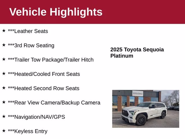 2025 Ice Cap Toyota Sequoia Platinum 4X4 SUV