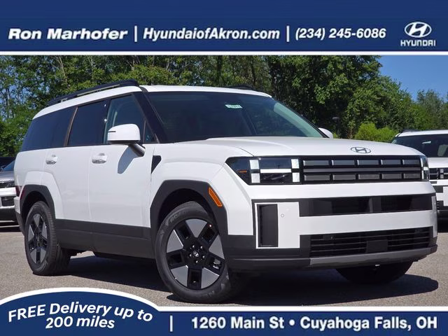 2026 Serenity White Hyundai Santa Fe Hybrid SEL FWD SUV