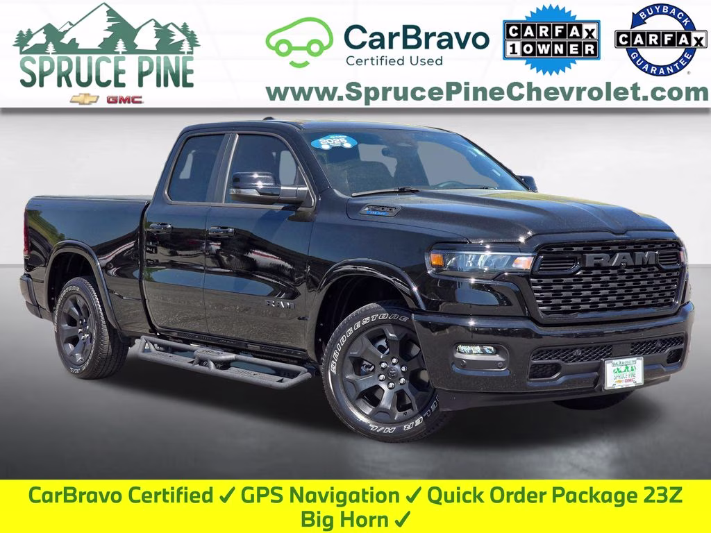2025 Diamond Black Crystal Pearlcoat Ram 1500 Big Horn/Lone Star 4X4 Truck