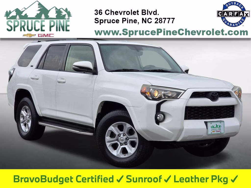 2016 Super White Toyota 4Runner SR5 Premium RWD SUV