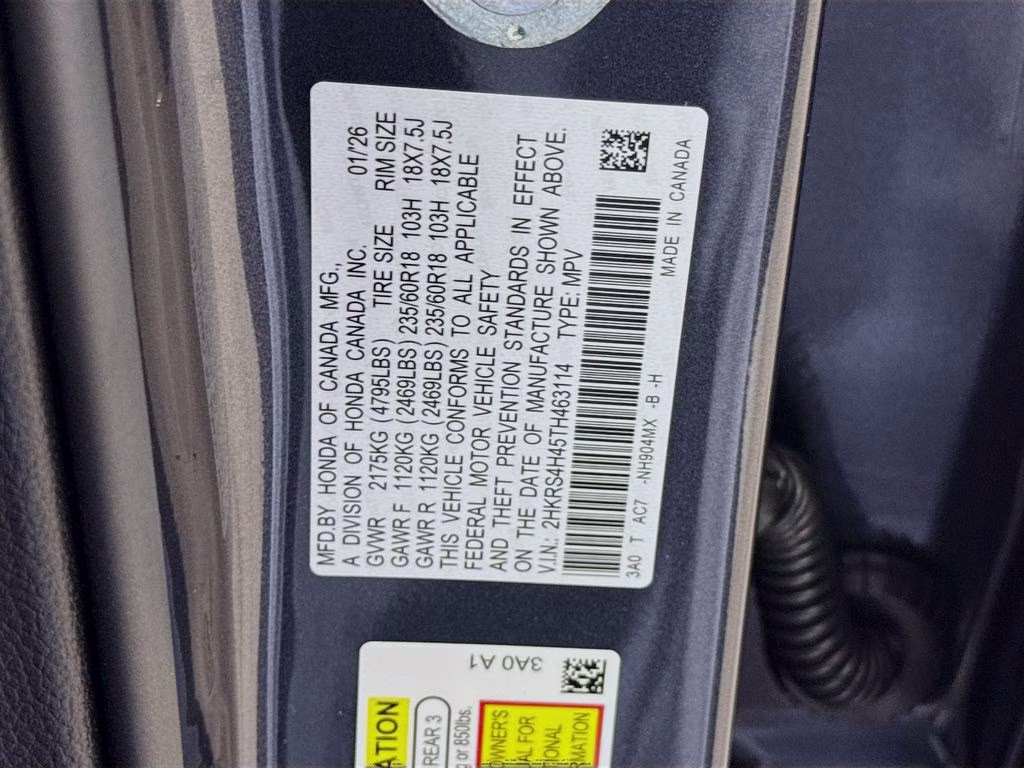 2026 Meteorite Gray Metallic Honda CR-V EX AWD SUV