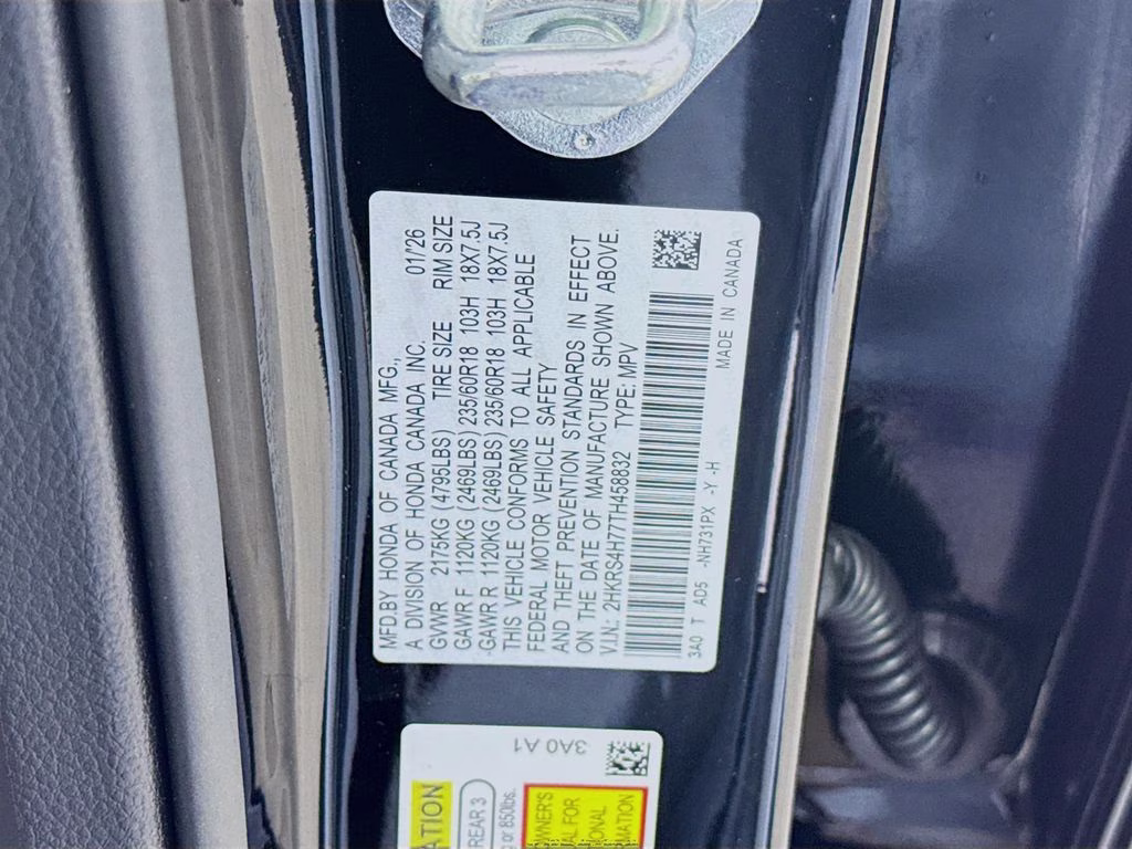2026 Crystal Black Pearl Honda CR-V EX-L AWD SUV