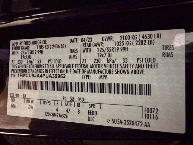 2023 Cinnabar Red Metallic Premium Colorant Ford Escape Platinum AWD SUV