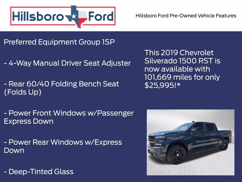 2019 Northsky Blue Metallic Chevrolet Silverado 1500 RST RWD Truck