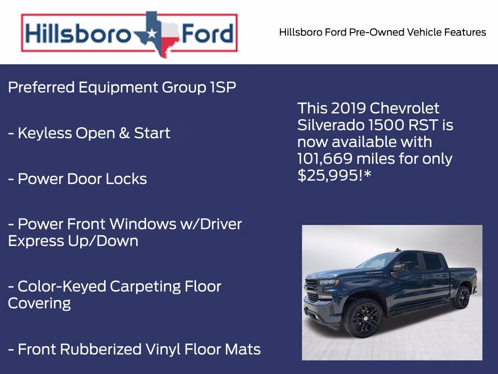 2019 Northsky Blue Metallic Chevrolet Silverado 1500 RST RWD Truck
