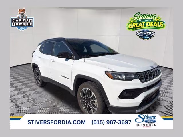 2024 Bright White Clearcoat Jeep Compass Limited 4X4 SUV