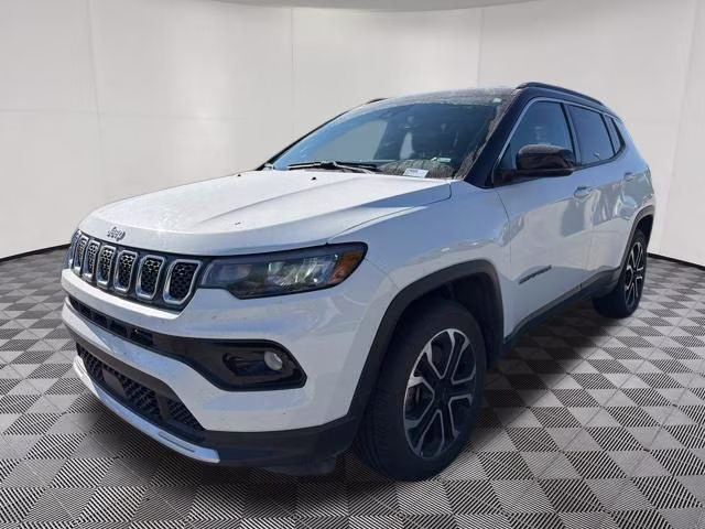 2024 Bright White Clearcoat Jeep Compass Limited 4X4 SUV