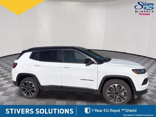 2024 Bright White Clearcoat Jeep Compass Limited 4X4 SUV