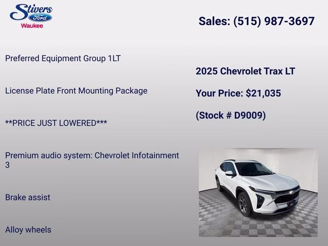 2025 Summit White Chevrolet Trax LT FWD SUV