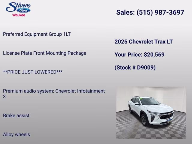 2025 Summit White Chevrolet Trax LT FWD SUV