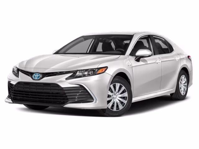 2022 White Toyota Camry Hybrid LE FWD Sedan