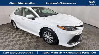 2022 White Toyota Camry Hybrid LE FWD Sedan