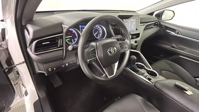 2022 White Toyota Camry Hybrid LE FWD Sedan