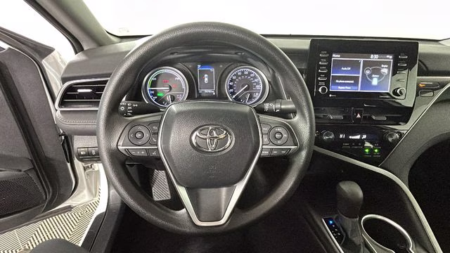 2022 White Toyota Camry Hybrid LE FWD Sedan