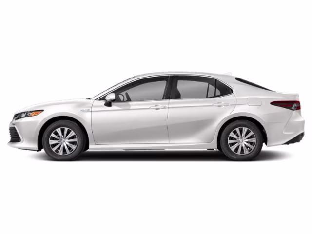 2022 White Toyota Camry Hybrid LE FWD Sedan