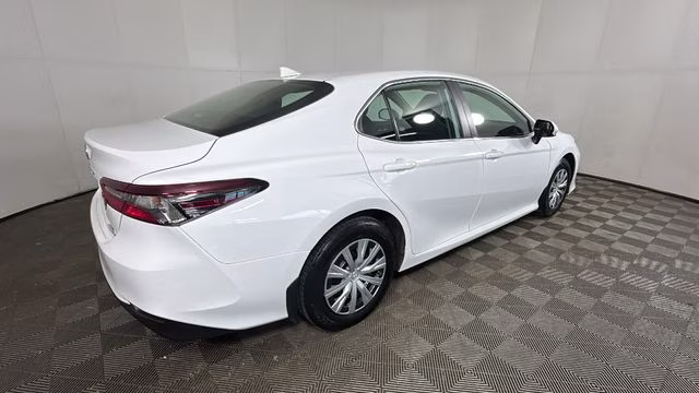 2022 White Toyota Camry Hybrid LE FWD Sedan
