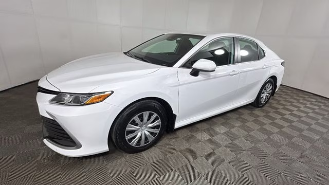 2022 White Toyota Camry Hybrid LE FWD Sedan