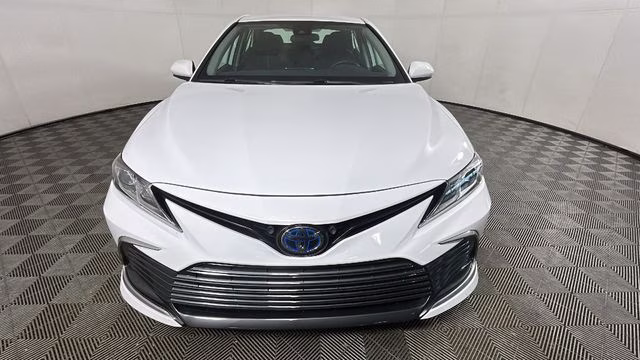 2022 White Toyota Camry Hybrid LE FWD Sedan