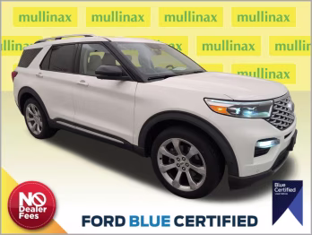 2020 Star White Metallic Tri-Coat Ford Explorer Platinum 4X4 SUV
