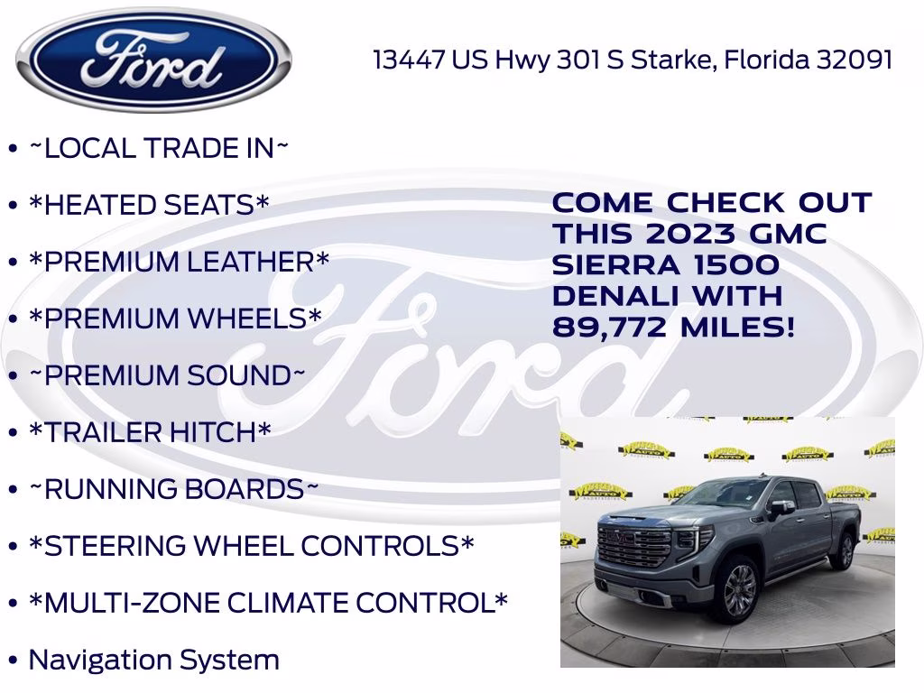 2023 Sterling Metallic GMC Sierra 1500 Denali 4X4 Truck