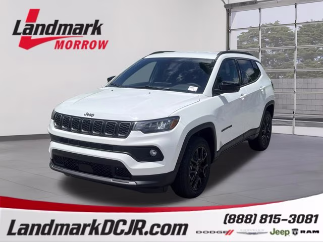 2026 Bright White Clearcoat Jeep Compass Latitude Altitude 4X4 SUV