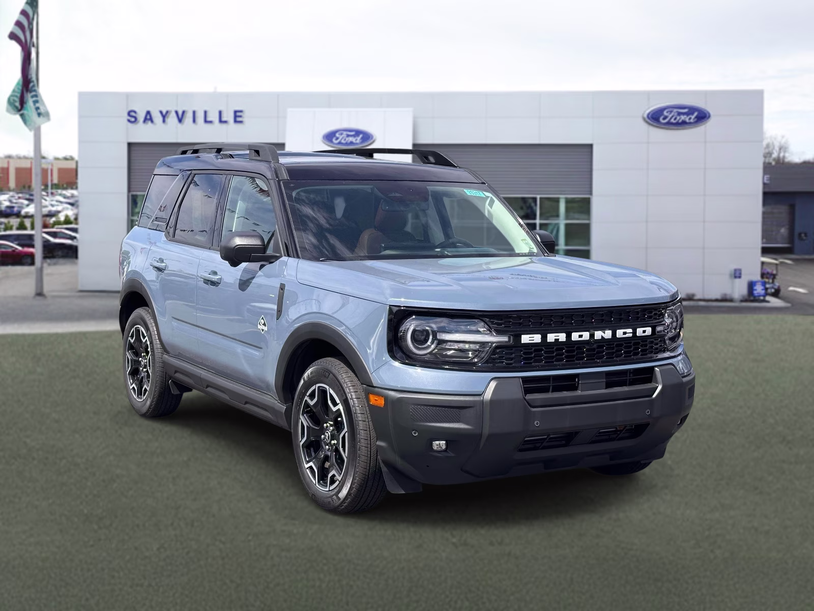 2025 Azure Gray Metallic Tri-Coat Ford Bronco Sport Outer Banks 4x4 4X4 SUV