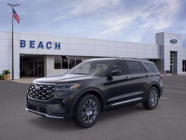 2026 Black Metallic Ford Explorer Platinum RWD SUV