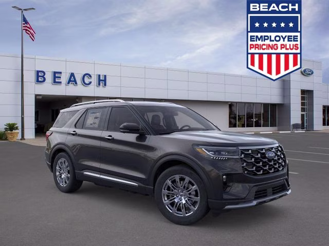2026 Black Metallic Ford Explorer Platinum RWD SUV