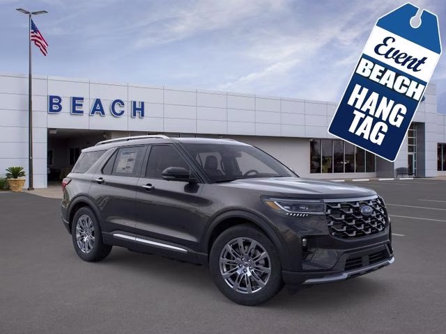2026 Black Metallic Ford Explorer Platinum RWD SUV