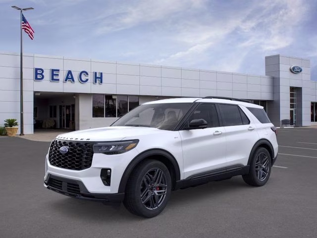 2026 White Metallic Ford Explorer ST-Line RWD SUV