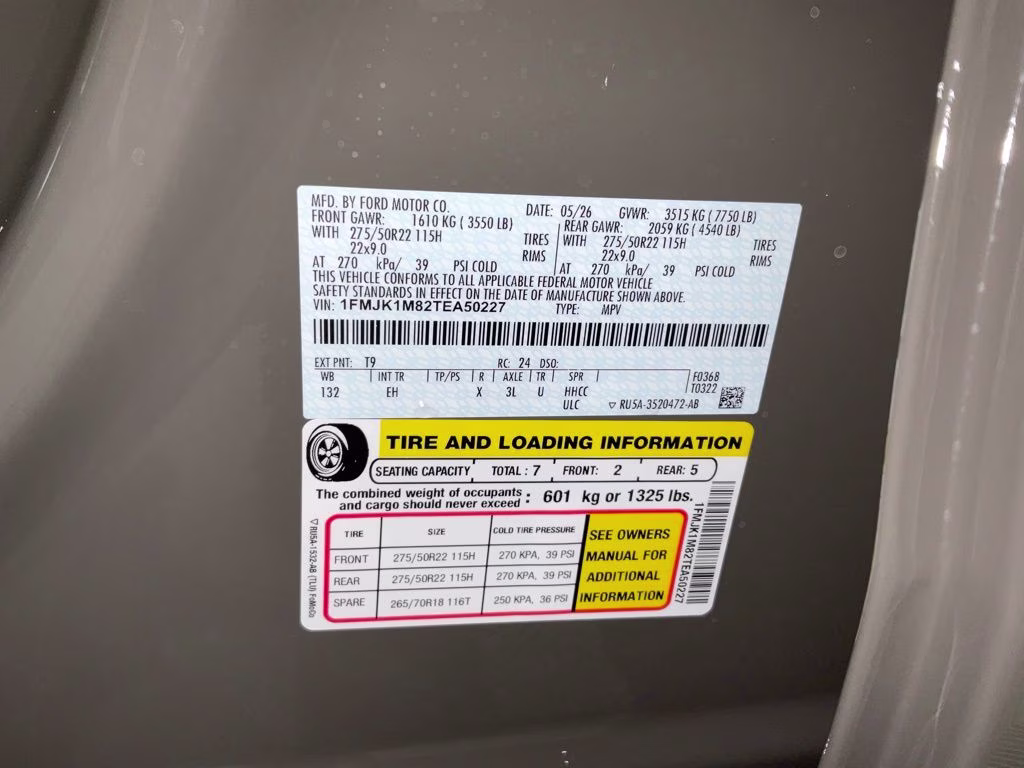 2026 Gray Ford Expedition Max Platinum 4X4 SUV