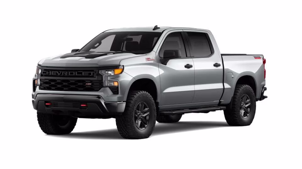 2026 Gray Chevrolet Silverado 1500 Custom Trail Boss 4X4 Truck