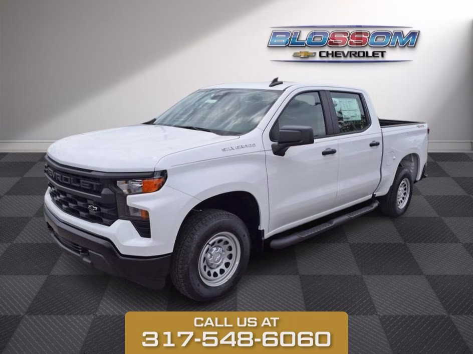 2026 Summit White Chevrolet Silverado 1500 WT 4X4 Truck