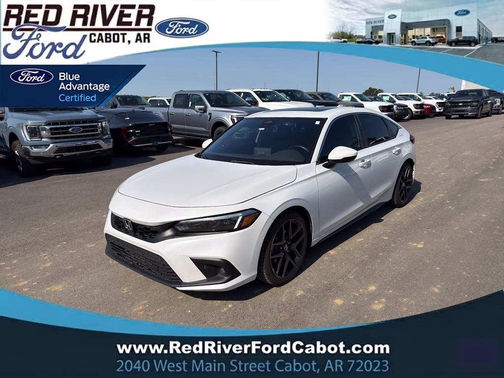 2022 Platinum White Pearl Honda Civic Sport Touring FWD Hatchback