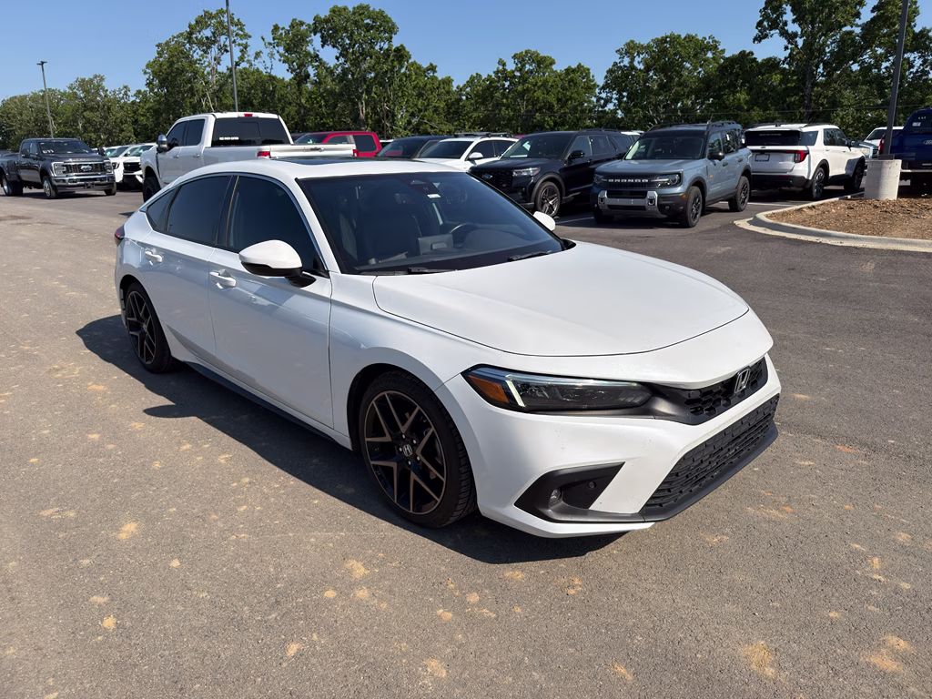 2022 Platinum White Pearl Honda Civic Sport Touring FWD Hatchback