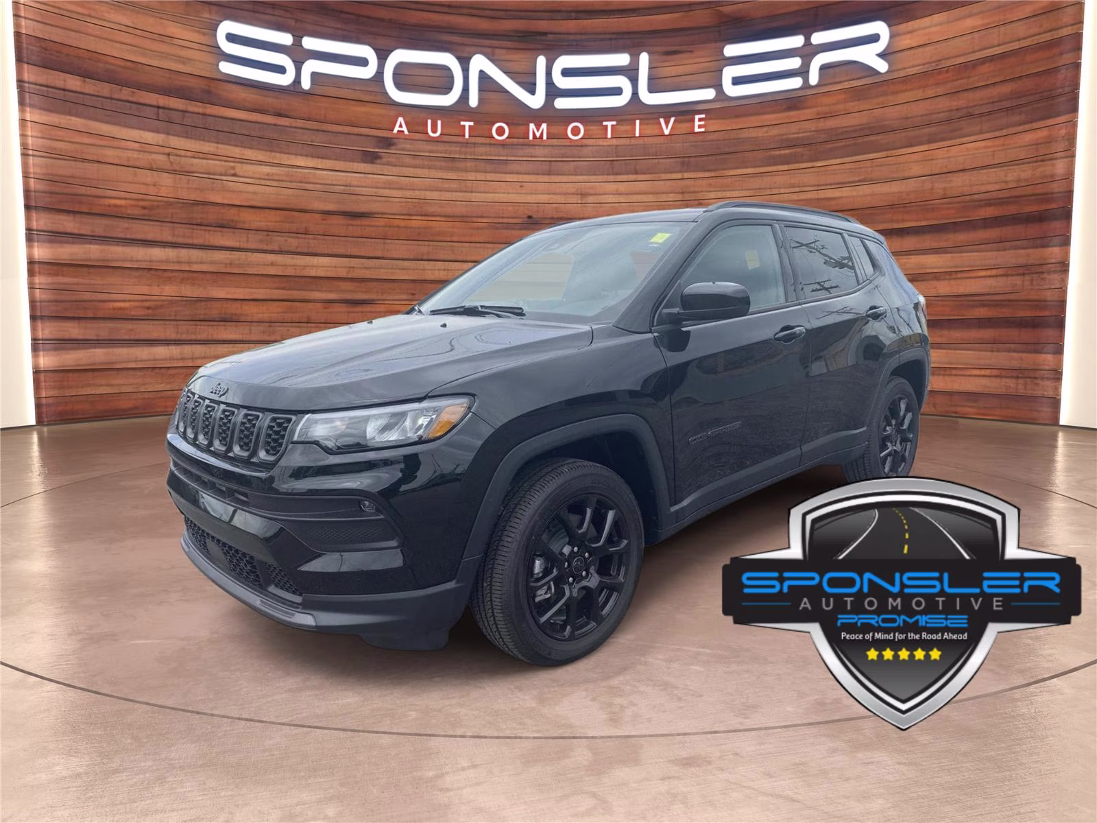 2026 Diamond Black Crystal Pearlcoat Jeep Compass Latitude 4X4 SUV