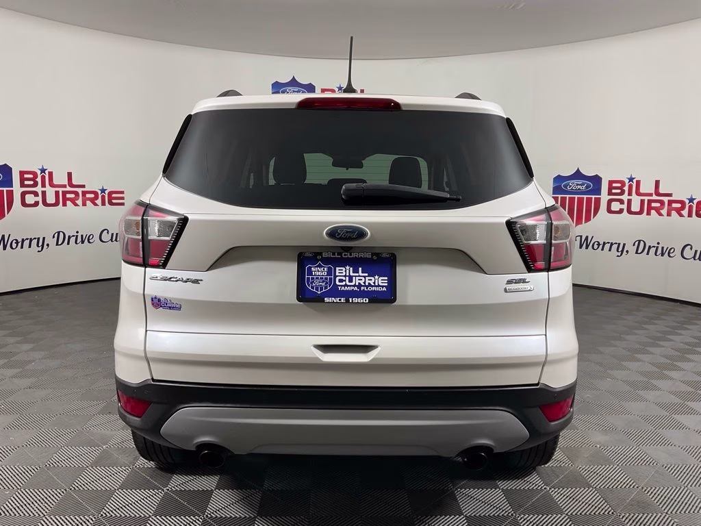 2018 White Platinum Clearcoat Metallic Ford Escape SEL FWD SUV