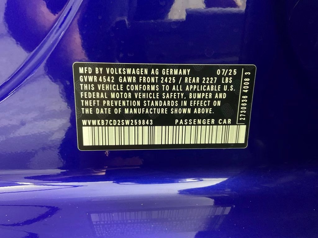 2025 Blue Volkswagen Golf R 2.0T AWD Hatchback