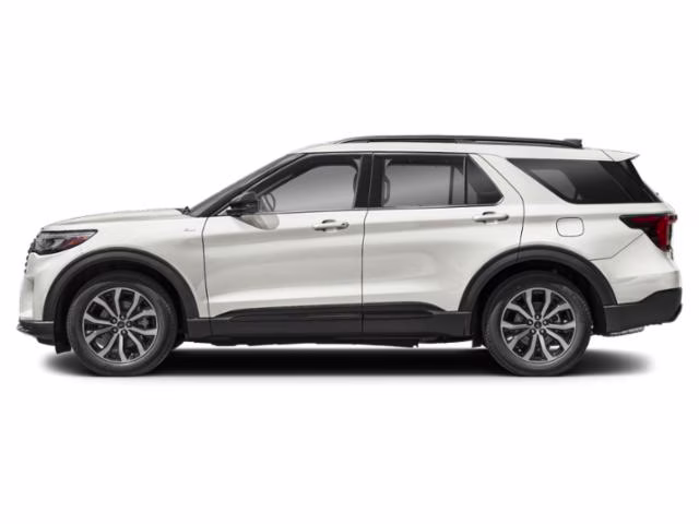 2026 Star White Metallic Tri-Coat Ford Explorer ST-Line 4X4 SUV