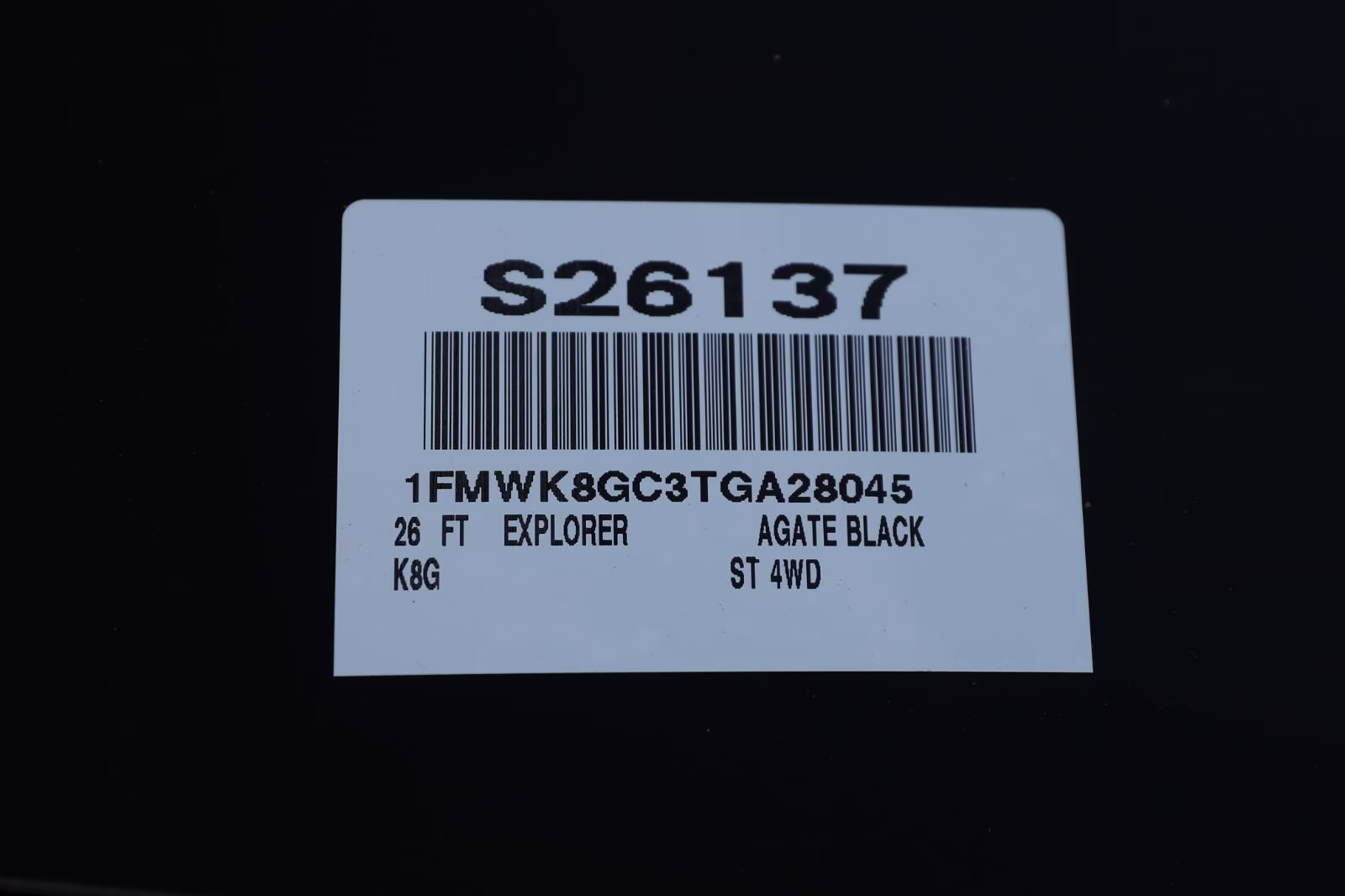 2026 Agate Black Metallic Ford Explorer ST 4X4 SUV