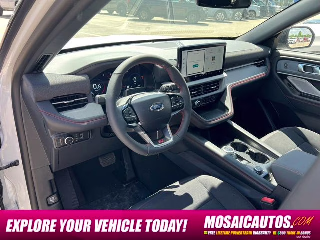 2026 Star White Metallic Tri-Coat Ford Explorer ST 4X4 SUV