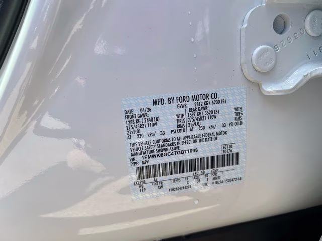 2026 Star White Metallic Tri-Coat Ford Explorer ST 4X4 SUV