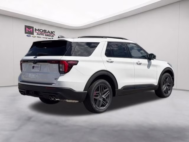 2026 Star White Metallic Tri-Coat Ford Explorer ST 4X4 SUV