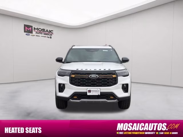 2026 Star White Metallic Tri-Coat Ford Explorer Tremor 4X4 SUV