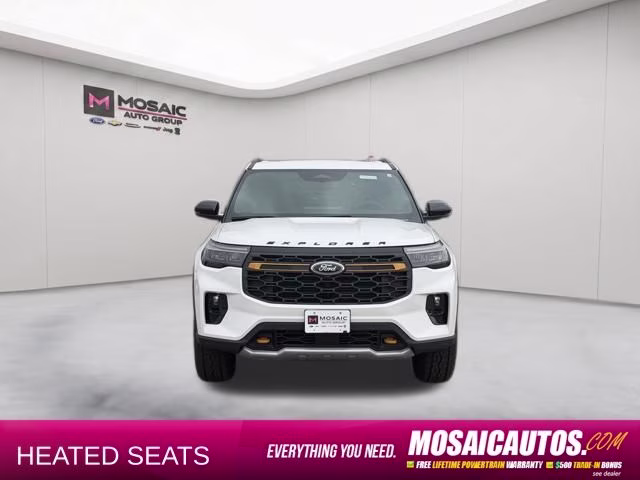 2026 Star White Metallic Tri-Coat Ford Explorer Tremor 4X4 SUV