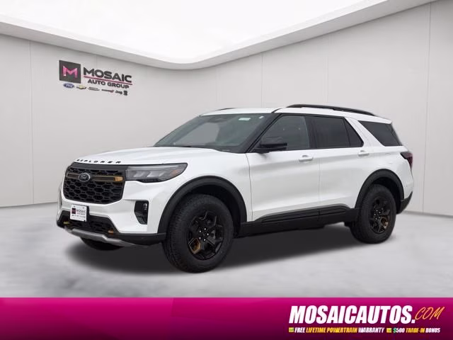 2026 Star White Metallic Tri-Coat Ford Explorer Tremor 4X4 SUV