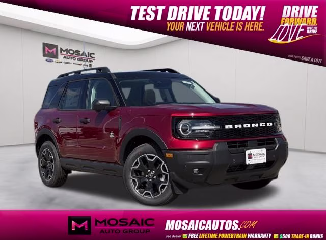 2026 Ruby Red Metallic Tinted Clearcoat Ford Bronco Sport Outer Banks 4X4 SUV