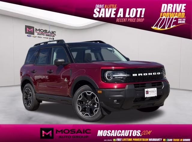 2026 Ruby Red Metallic Tinted Clearcoat Ford Bronco Sport Outer Banks 4X4 SUV