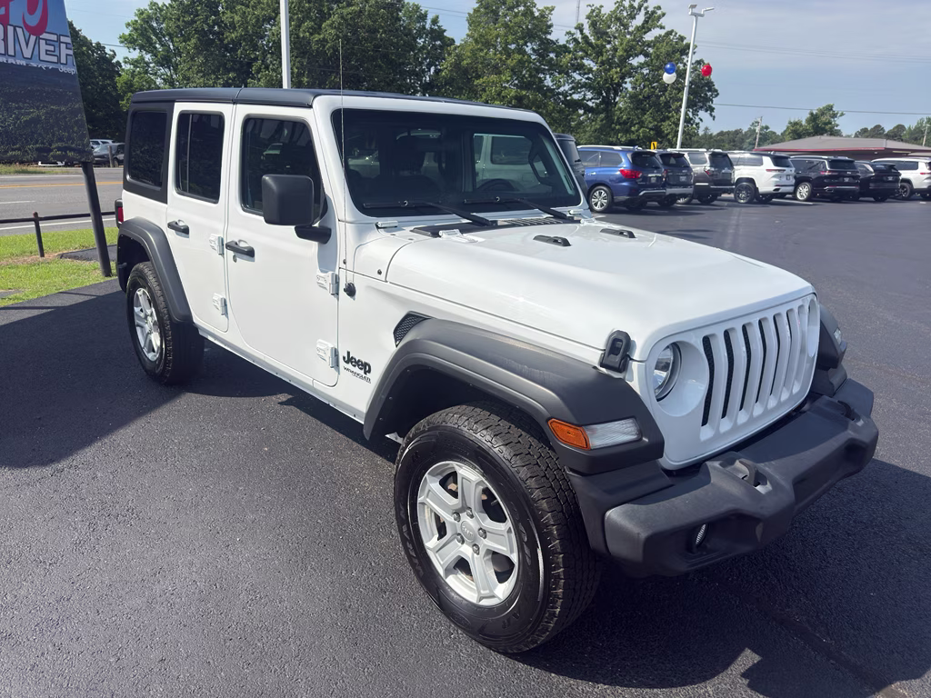 2022 Bright White Clearcoat Jeep Wrangler Unlimited Sport S 4X4 SUV