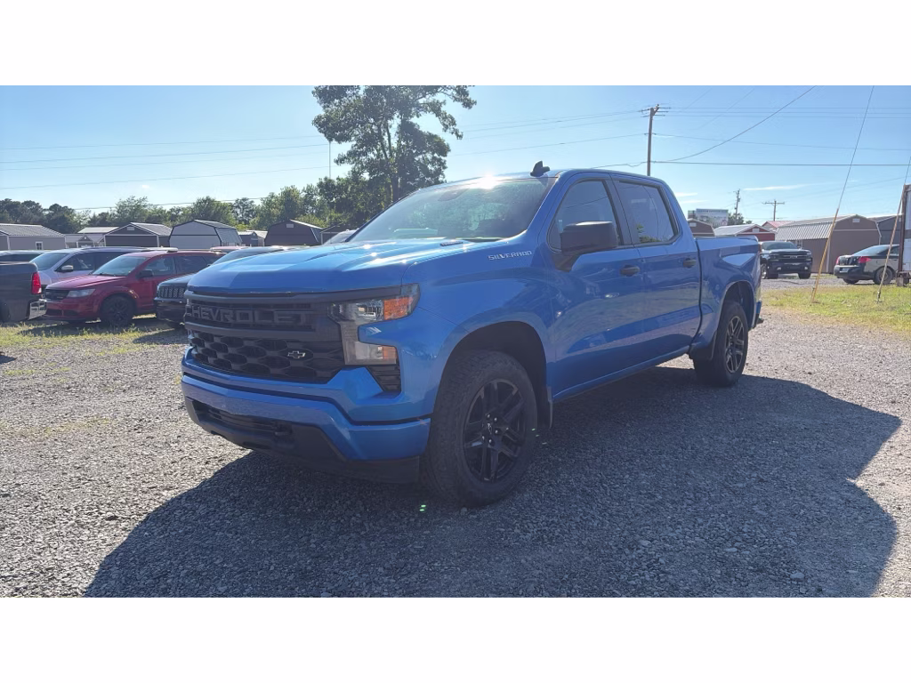 2025 Riptide Blue Metallic Chevrolet Silverado Custom 4X4 Truck